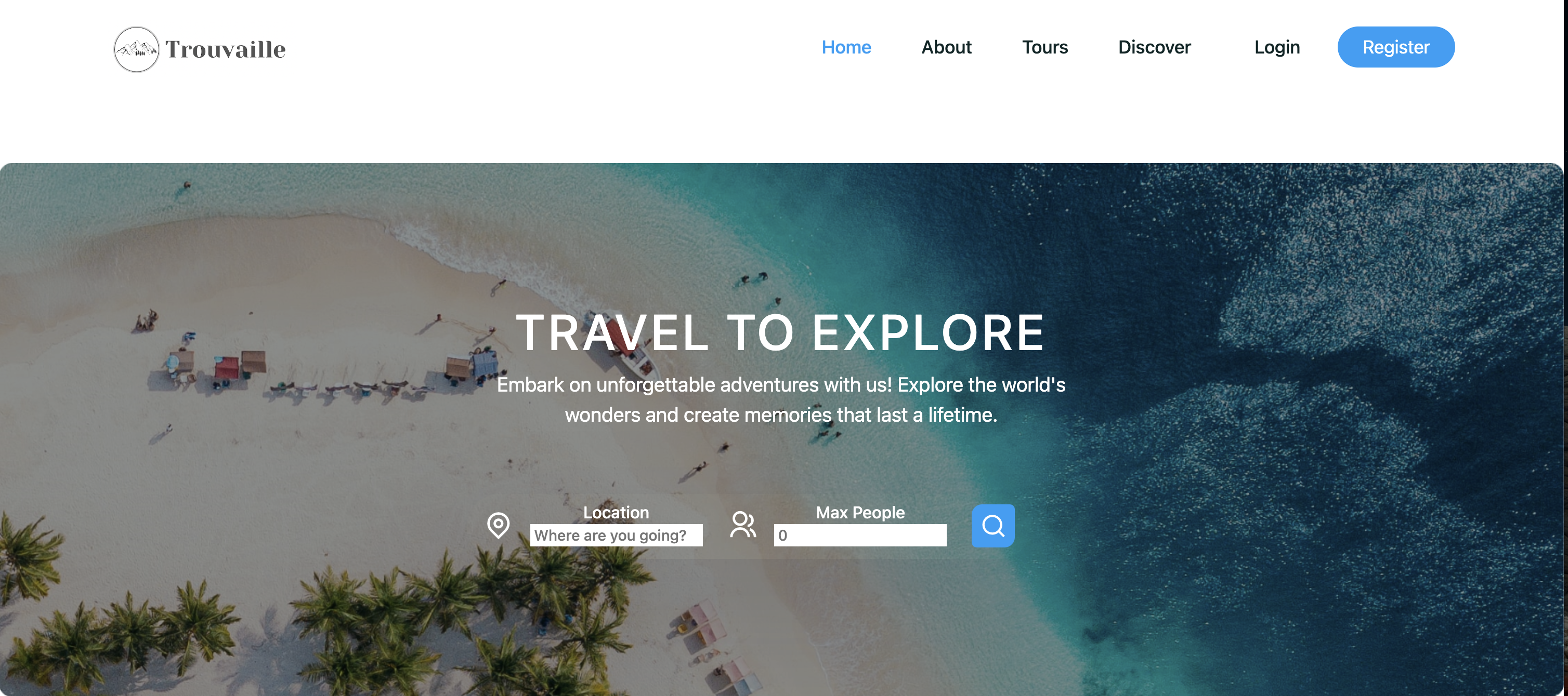 Image of Trouvaille- Travel Website